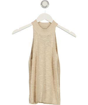 Mng Basics Cream Ribbed Halter Top Uk S