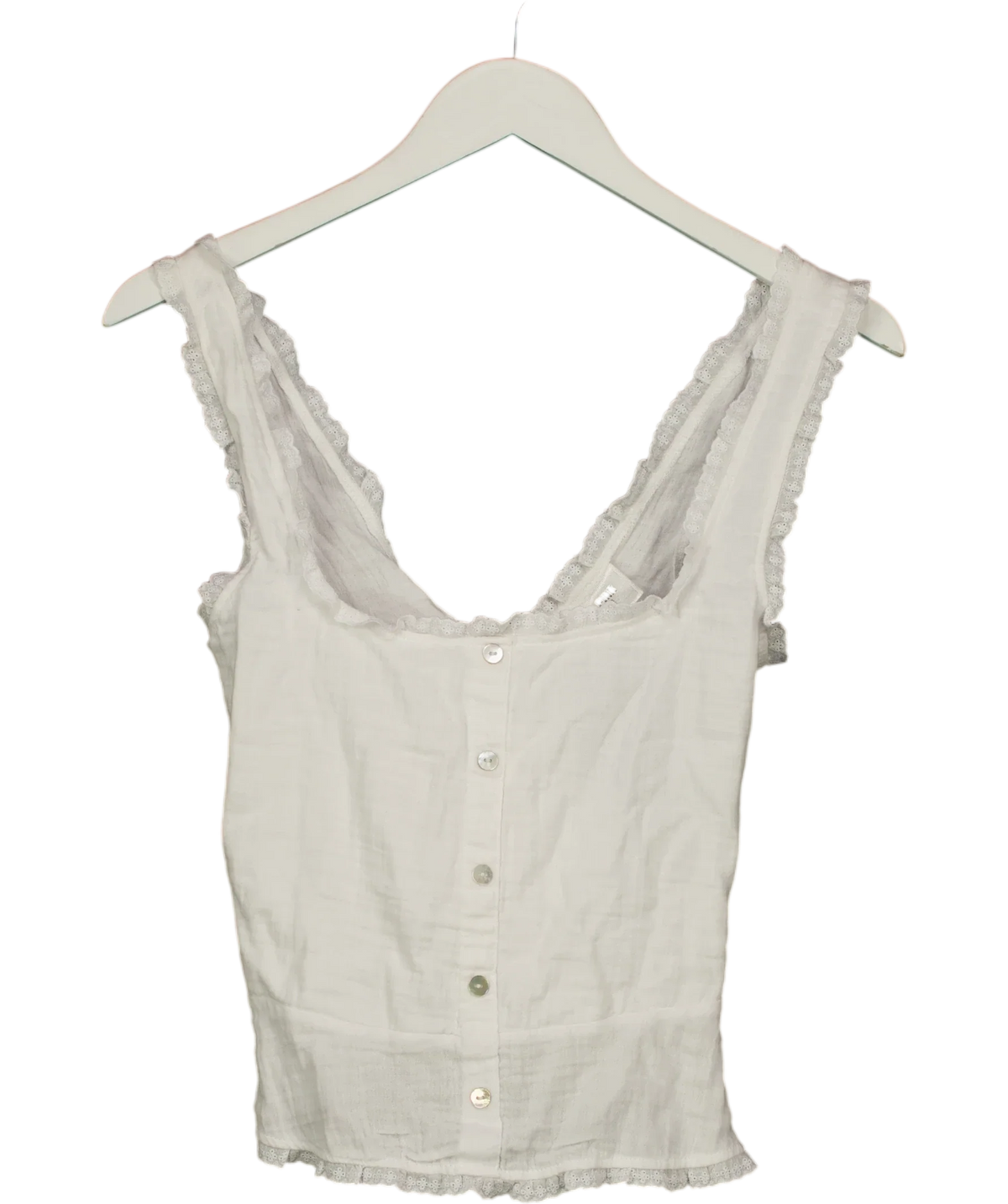 MINKA DINK LONDON White Lola Top, size UK XS — front