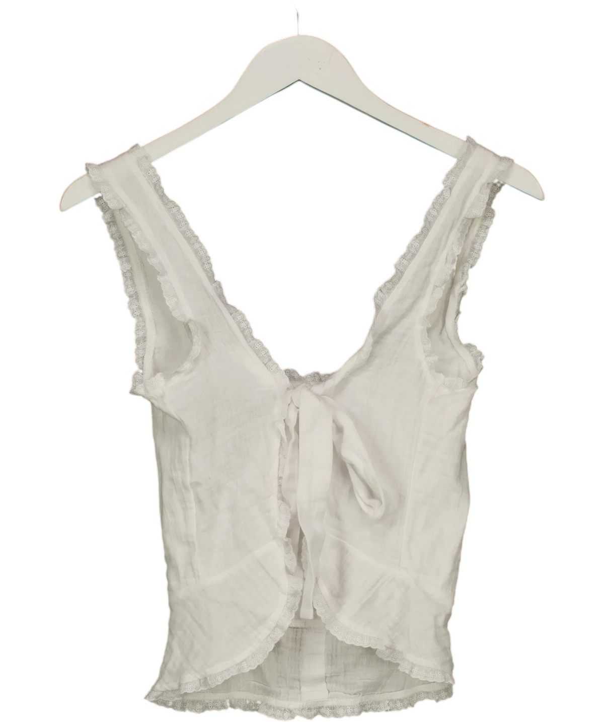 MINKA DINK LONDON White Lola Top, size UK XS — back