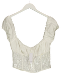 Bydee White Ophelia Top, size UK M — front
