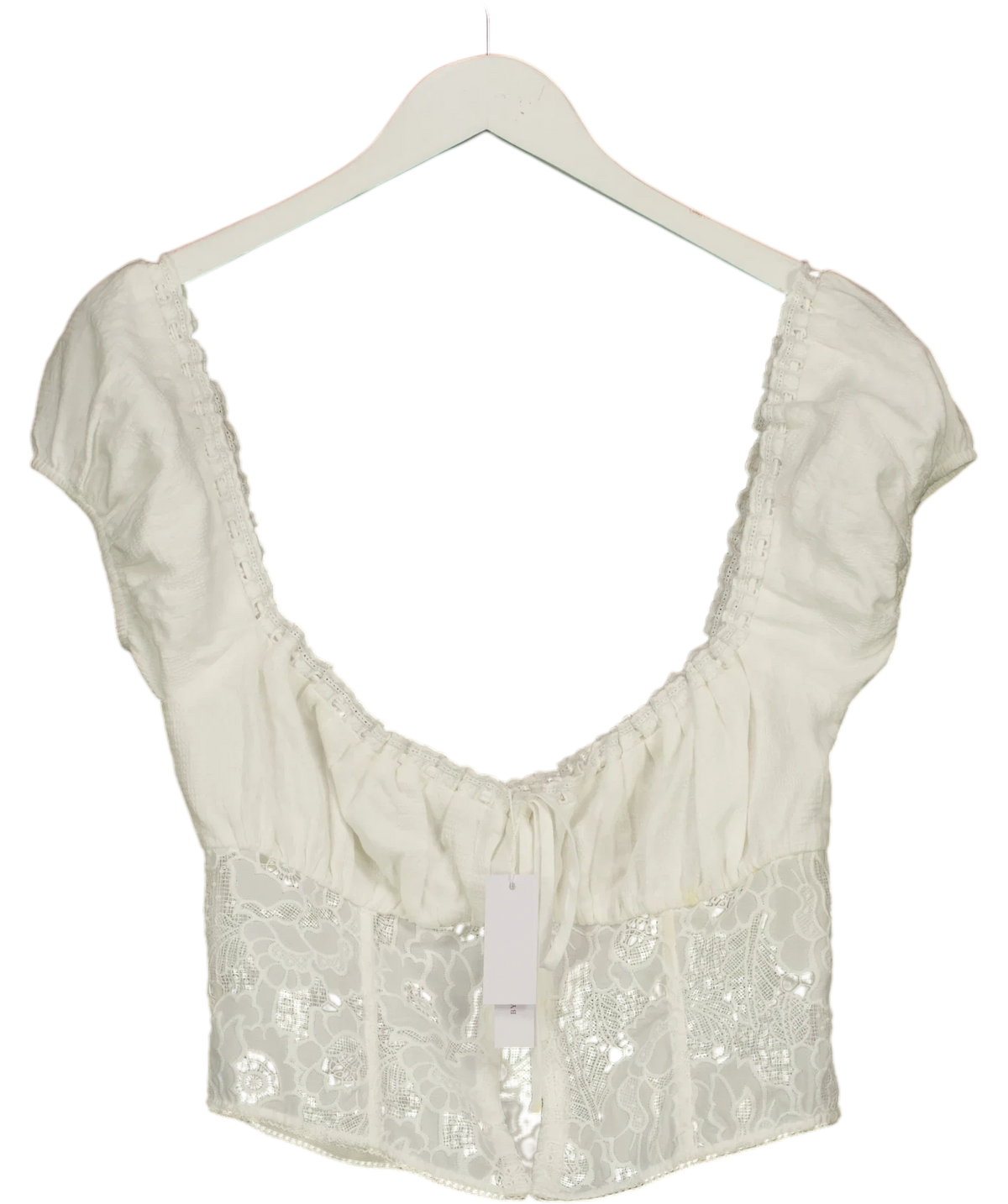 Bydee White Ophelia Top, size UK M — front