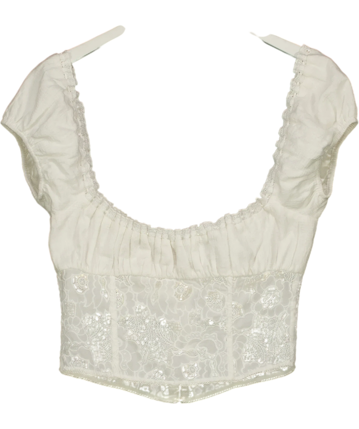 Bydee White Ophelia Top, size UK M — back