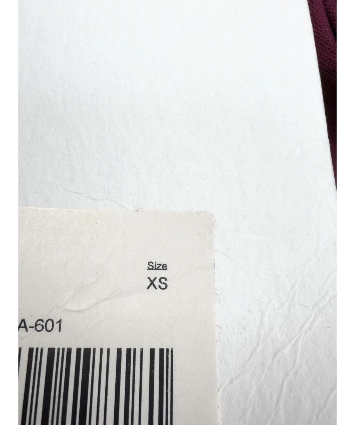 Jeanerica burgundy Uma, size UK XS — care label