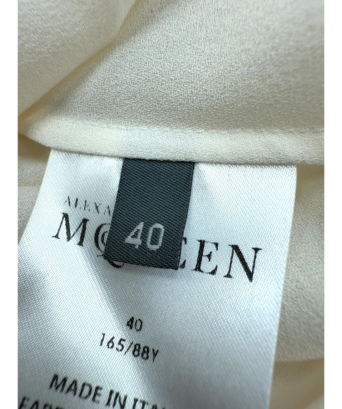 Alexander McQueen cream Colour, size UK 8 — care label