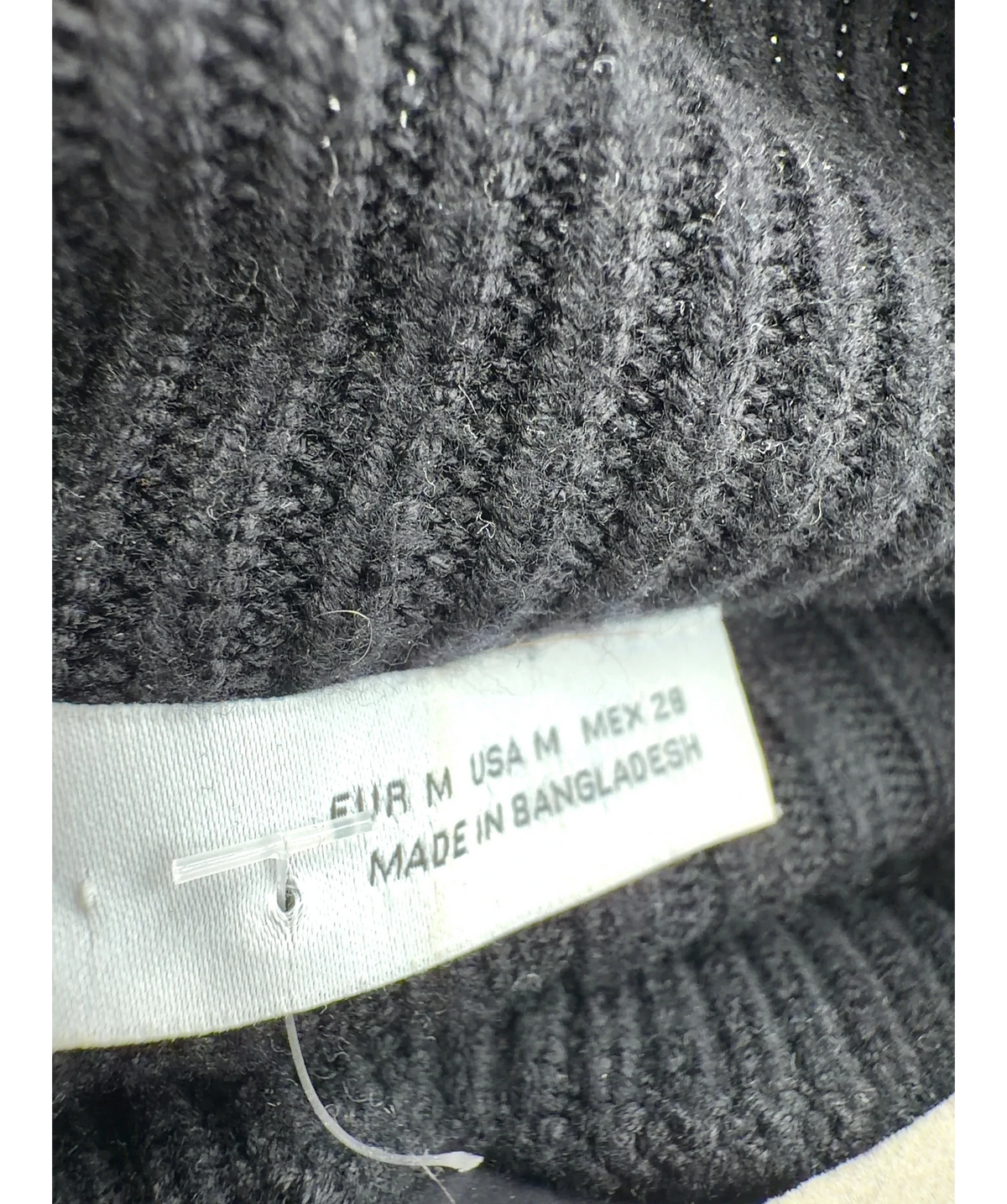 ZARA Black Colour, size UK M — care label