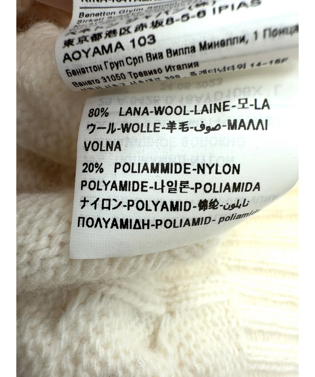 Benetton cream Colour, size UK L — label