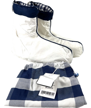 Hästens Down Slipper Boots White And Blue UK L