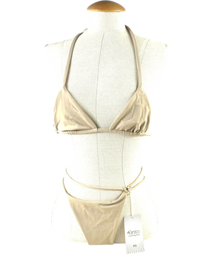 Besaint Multi-Wrap Beige String Bikini Set UK S