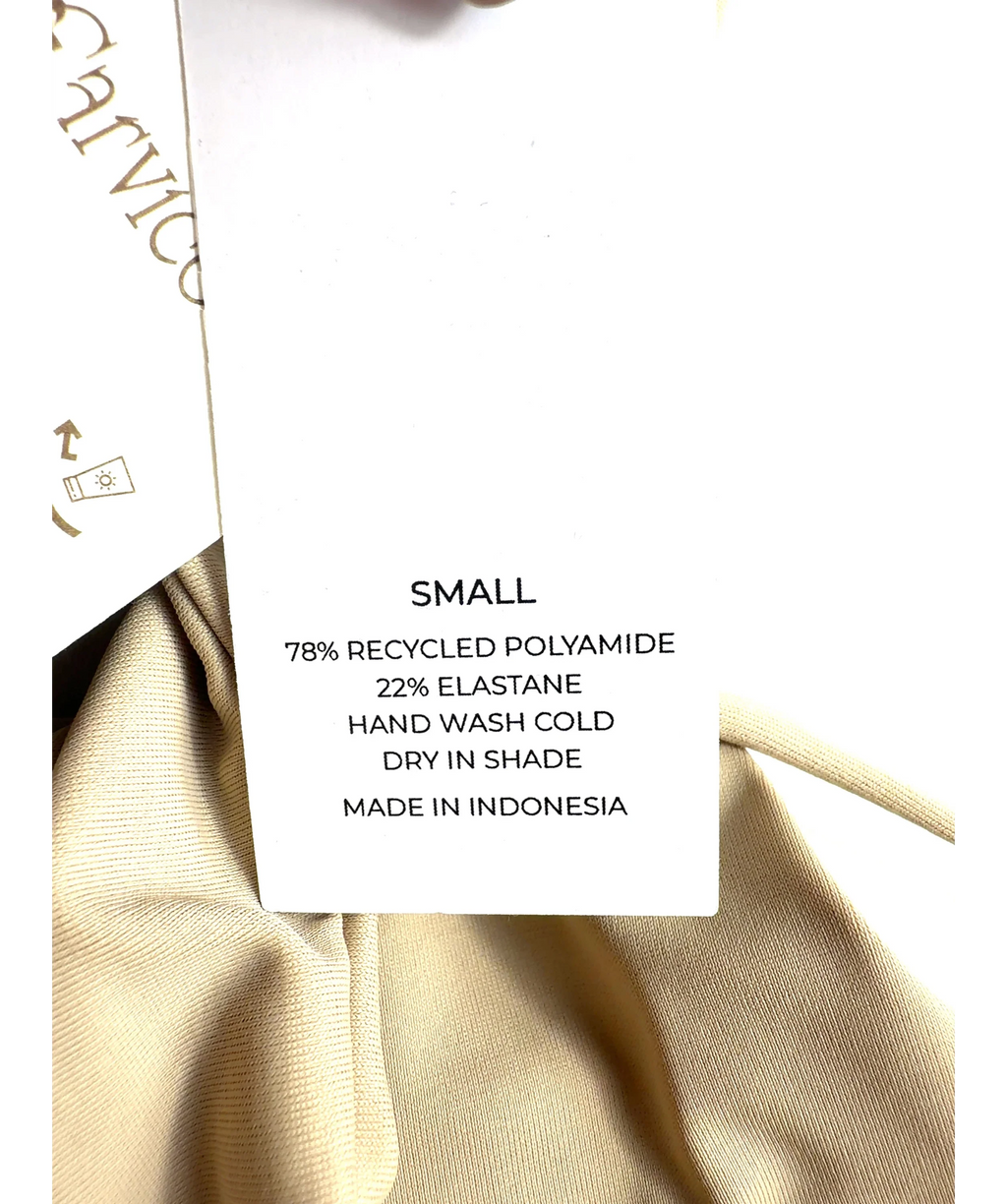 BESAINT Beige multi-wrap beige string bikini, size UK S — label