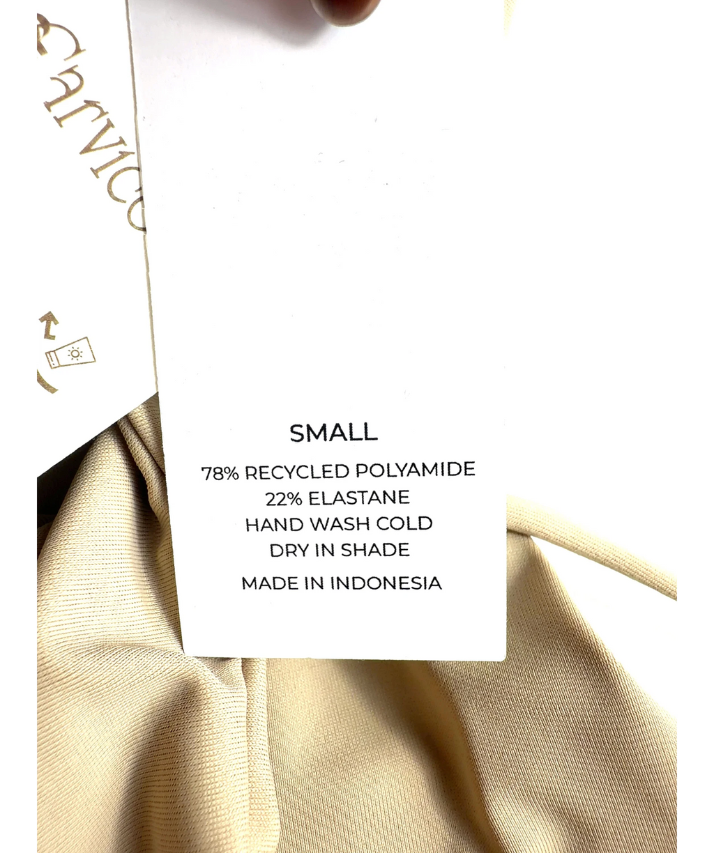 BESAINT Beige multi-wrap beige string bikini, size UK S — care label