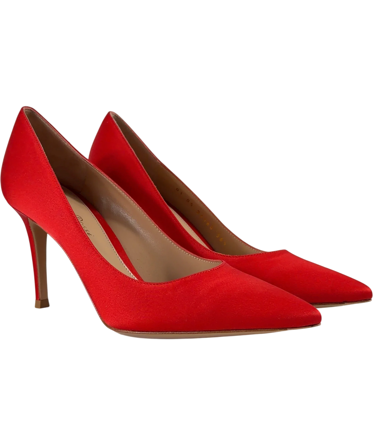 Gianvito Rossi Red Raso Tabasco Red, size UK 3.5 EU 36.5 👠 — front