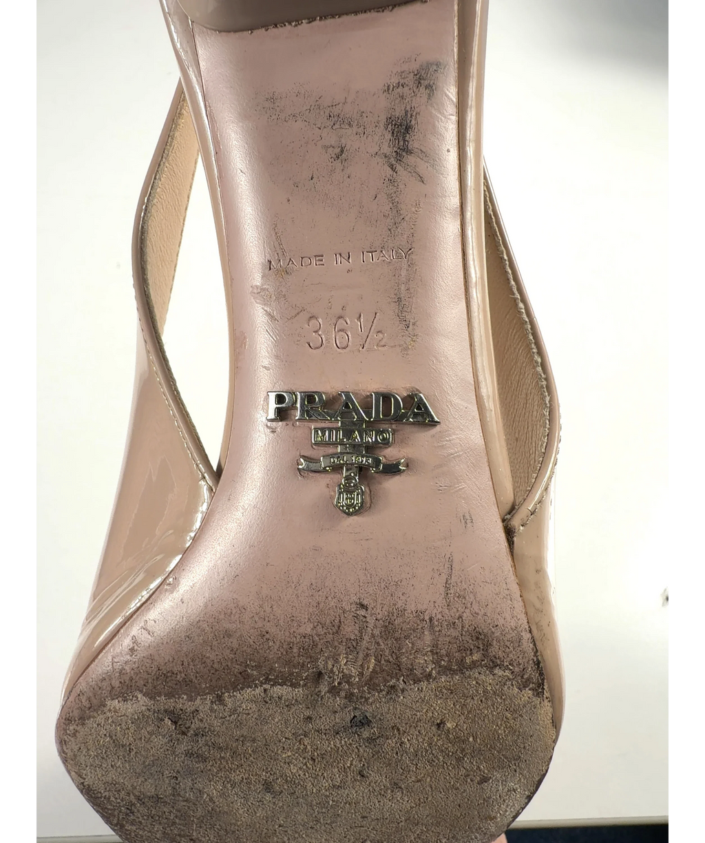 Prada Beige Colour, size UK 3.5 EU 36.5 👠 — fabric detail