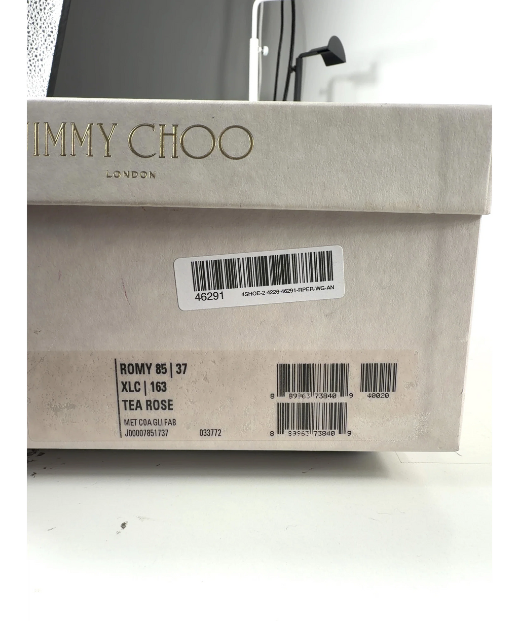 Jimmy Choo Metallic Romy 85 Glitter Pump, size UK 4 EU 37 👠 — additional view