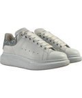Alexander McQueen White SNEAKER LEATH S.RUBB LARRY/CRYSTAL GLITTER/METAL HE WHITE/HOLO SI./SIL, size UK 3.5 EU 36.5… — front
