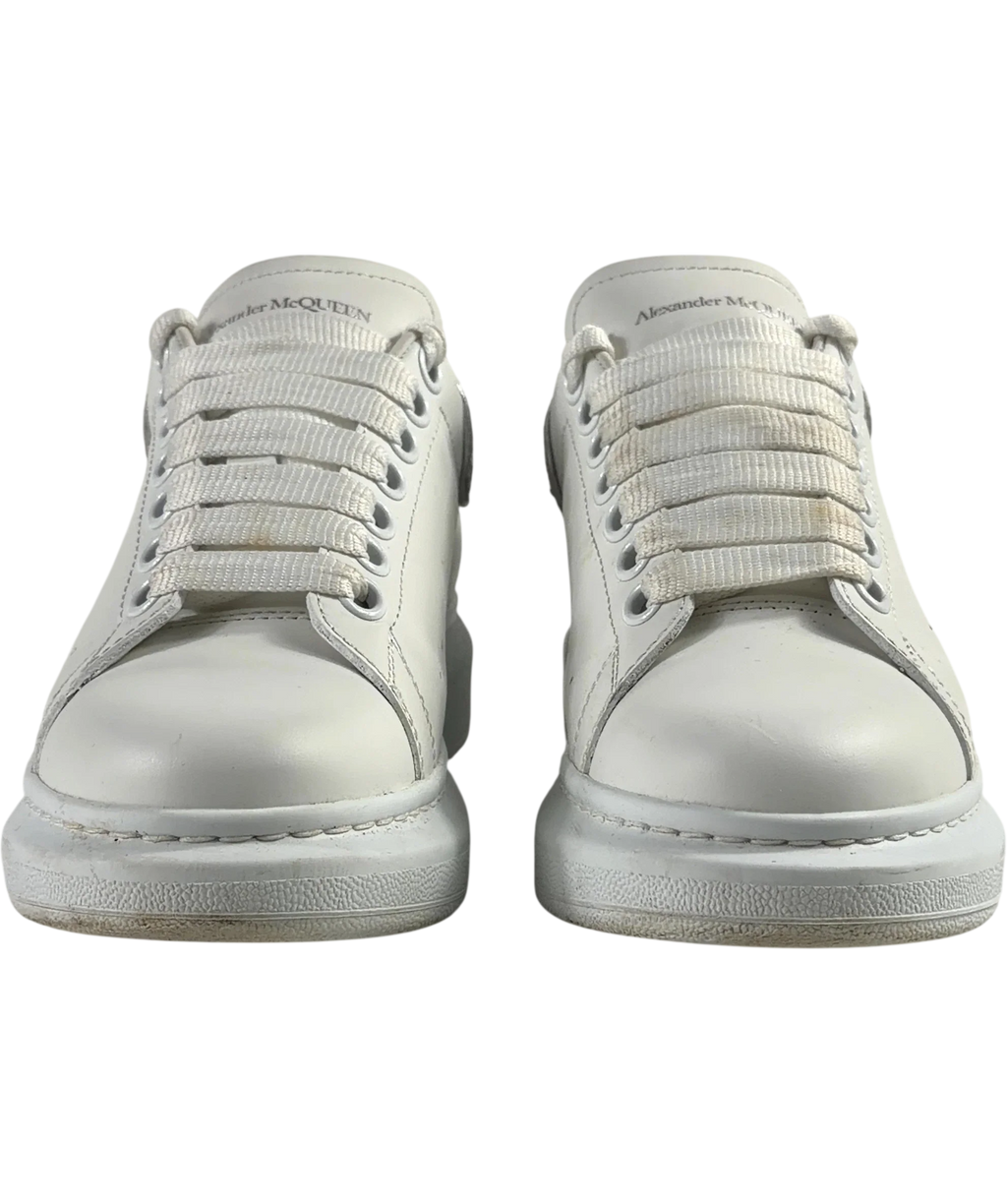 Alexander McQueen White SNEAKER LEATH S.RUBB LARRY/CRYSTAL GLITTER/METAL HE WHITE/HOLO SI./SIL, size UK 3.5 EU 36.5… — detail