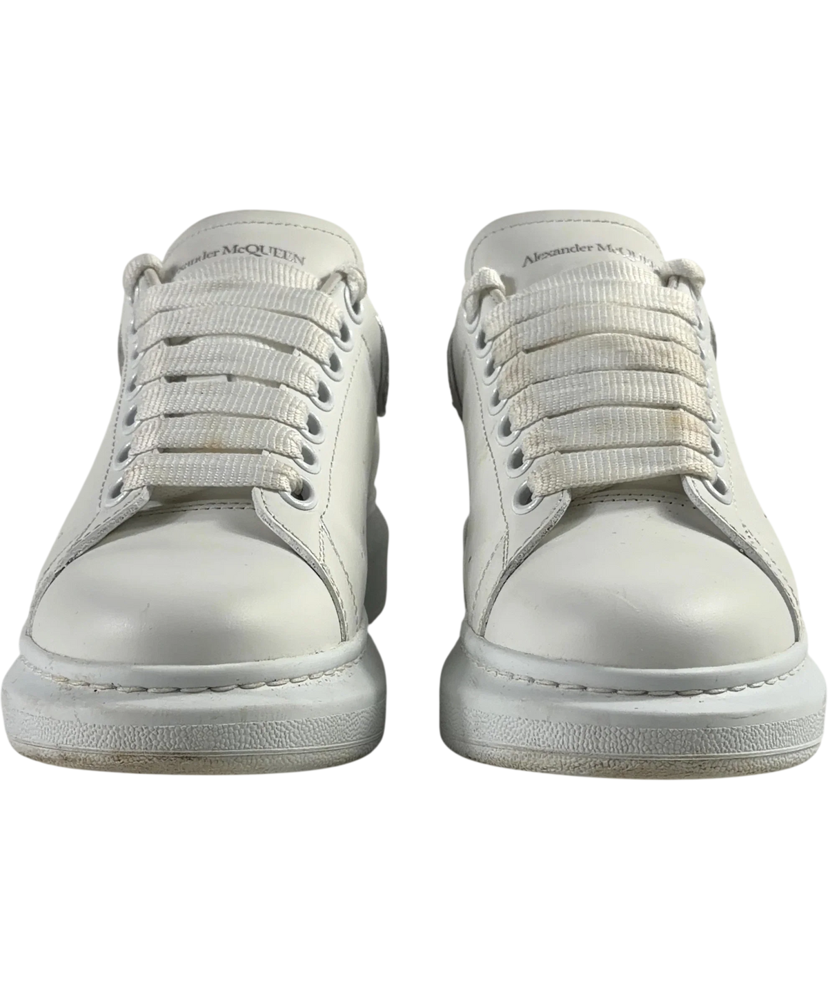 Alexander McQueen White SNEAKER LEATH S.RUBB LARRY/CRYSTAL GLITTER/METAL HE WHITE/HOLO SI./SIL, size UK 3.5 EU 36.5… — detail