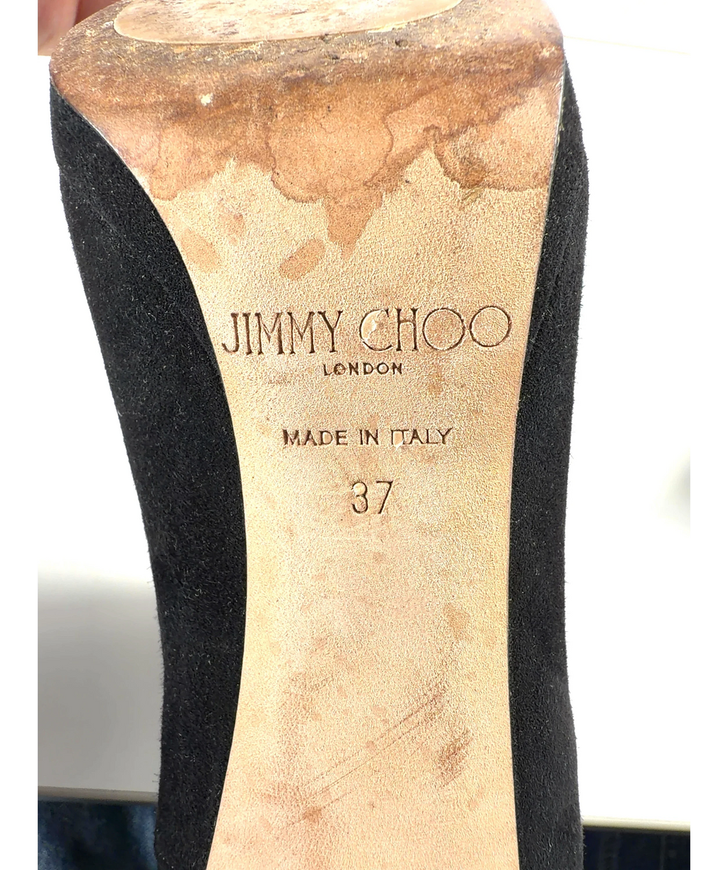 Jimmy Choo Black Talula, size UK 4 EU 37 👠 — fabric detail