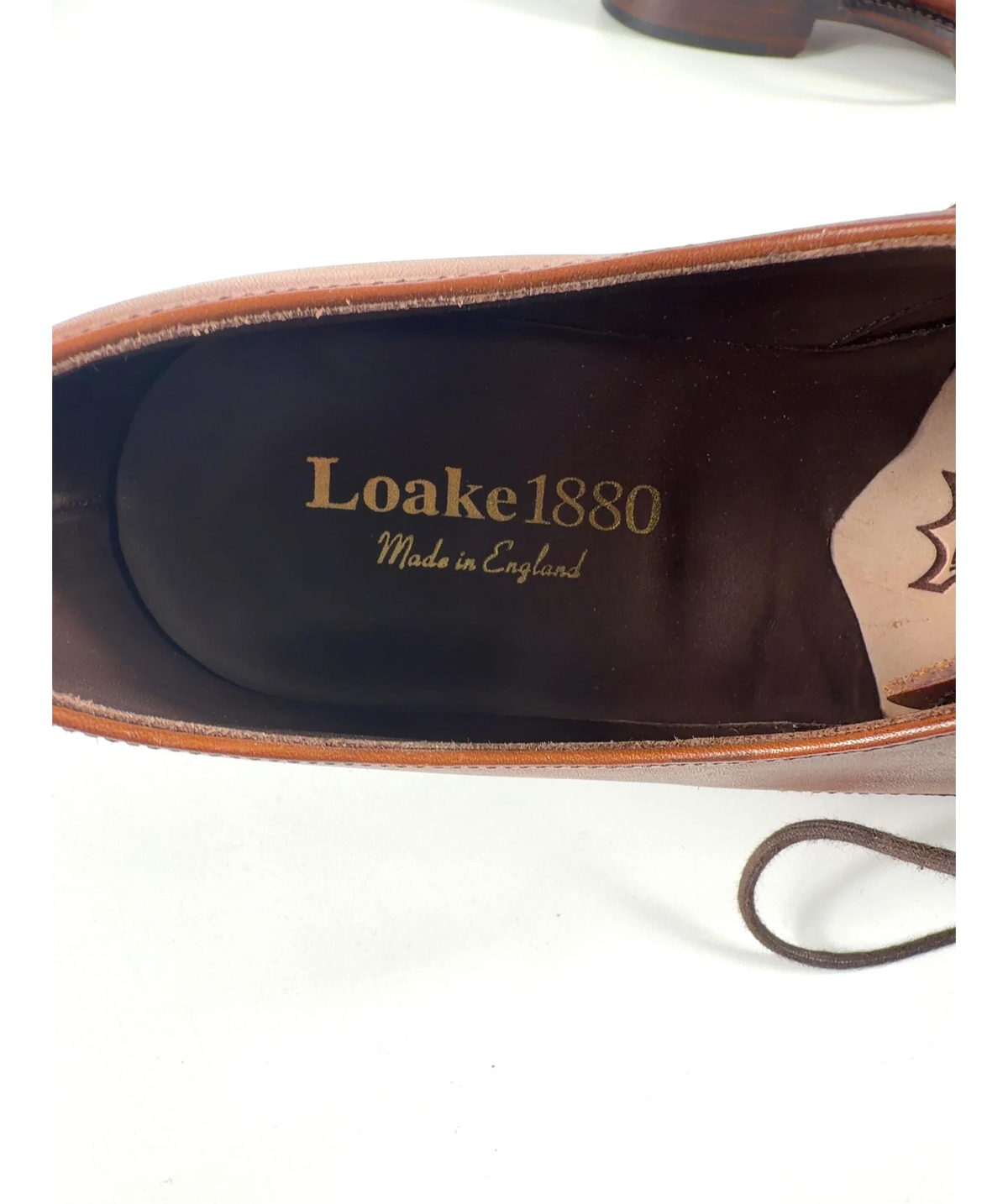 Loake Brown CORNWALL M, size UK 7.5 EU 41.5 👞 — care label