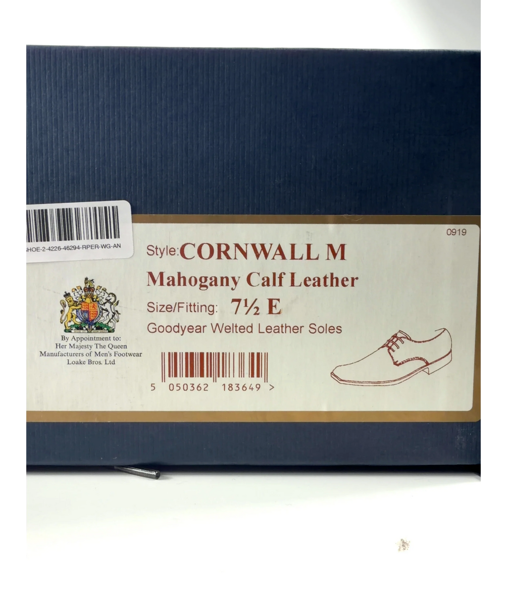 Loake Brown CORNWALL M, size UK 7.5 EU 41.5 👞 — fabric detail
