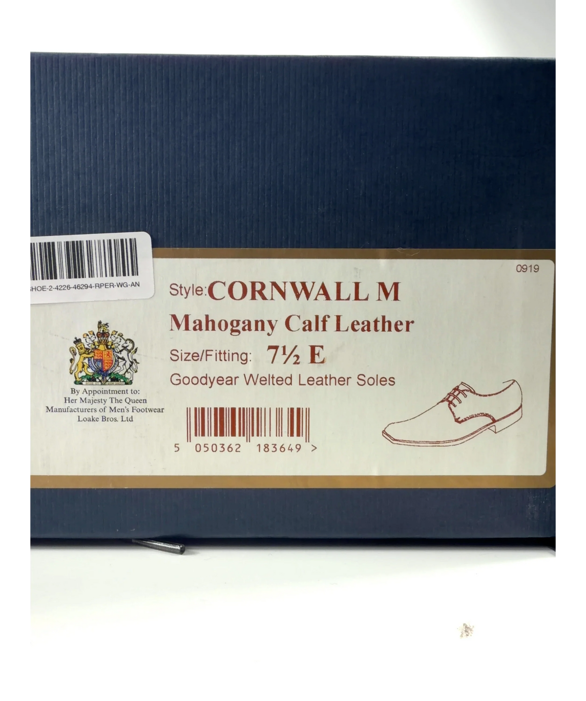Loake Brown CORNWALL M, size UK 7.5 EU 41.5 👞 — fabric detail