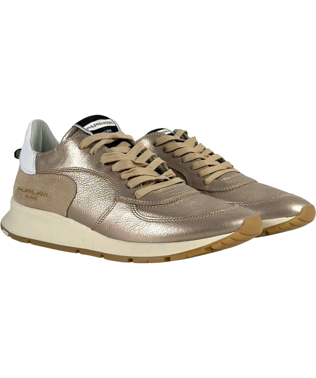 Philippe Model Metallic Montecarlo Metallic Trainers, size UK 7 EU 40 👠 — front
