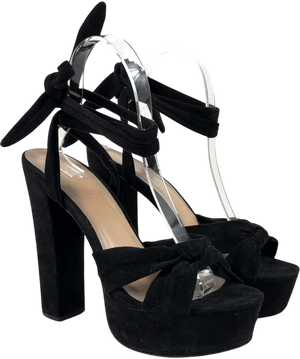 GLAMOROUS Black Platform Sandals UK 6 EU 39