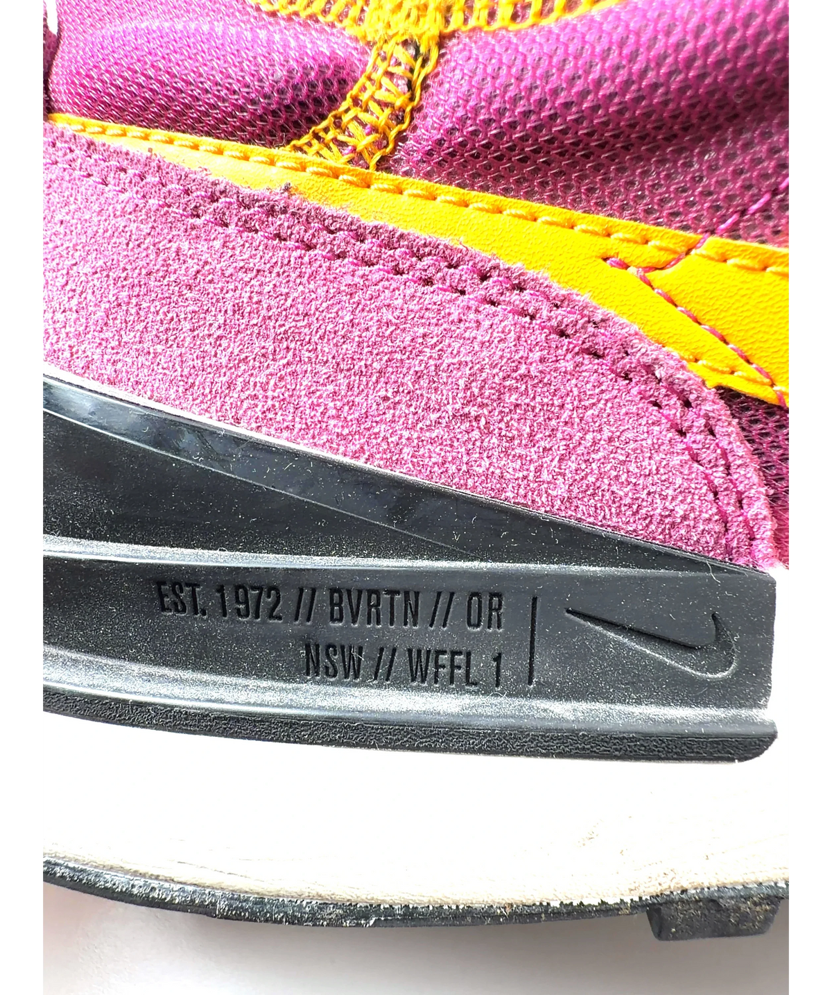 Nike pink Waffle One, size UK 6.5 EU 39.5 👠 — care label