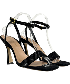 Russell & Bromley Black Negroni Embellished Heels UK 7