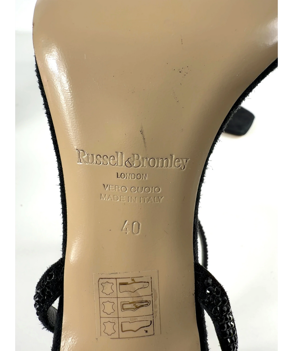 Russell & Bromley Black Negroni Crystal-Embellished Sandal, size UK 7 EU 40 👠 — additional view