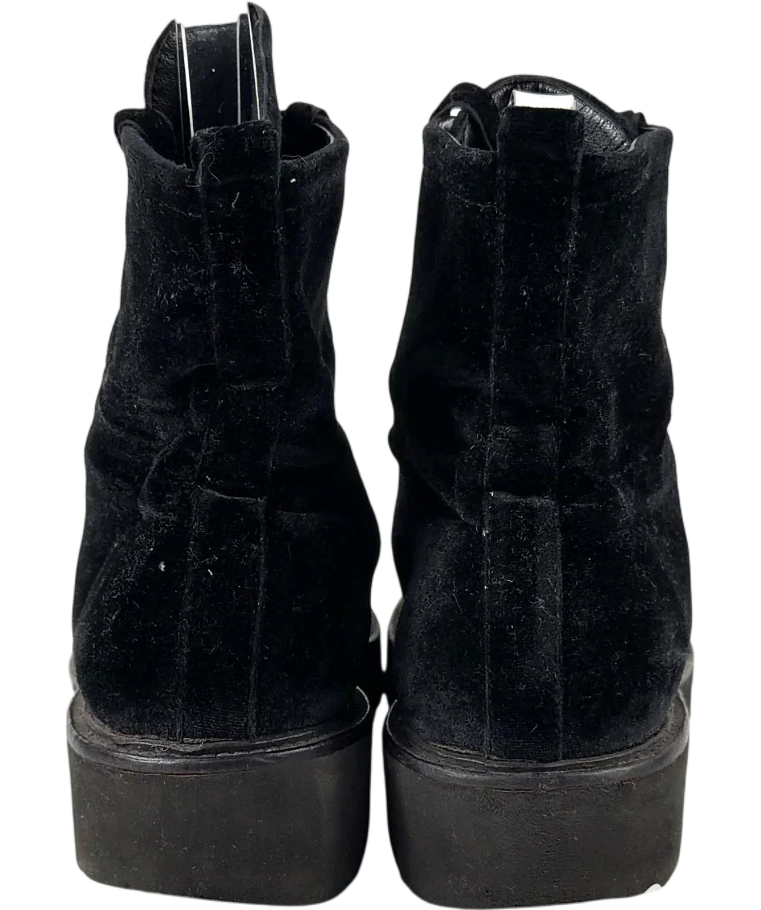 KENNEL & SCHMENGER Black Black Velvet Combat Boot, size UK 6 EU 39 👠 — back