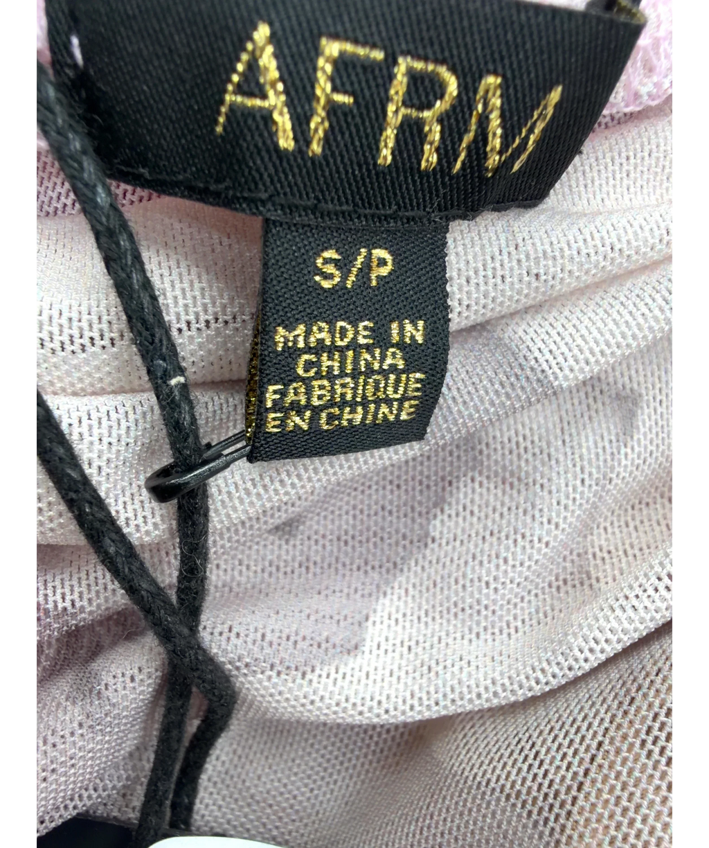 AFRM Pink Colour, size UK S — care label