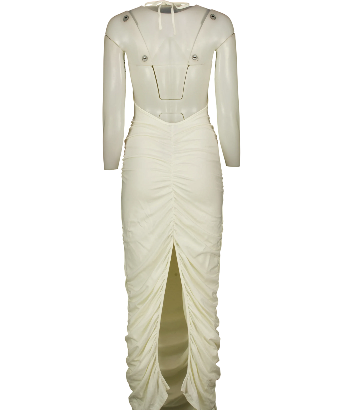 SERVE White halter maxi dress, size UK XXS — back