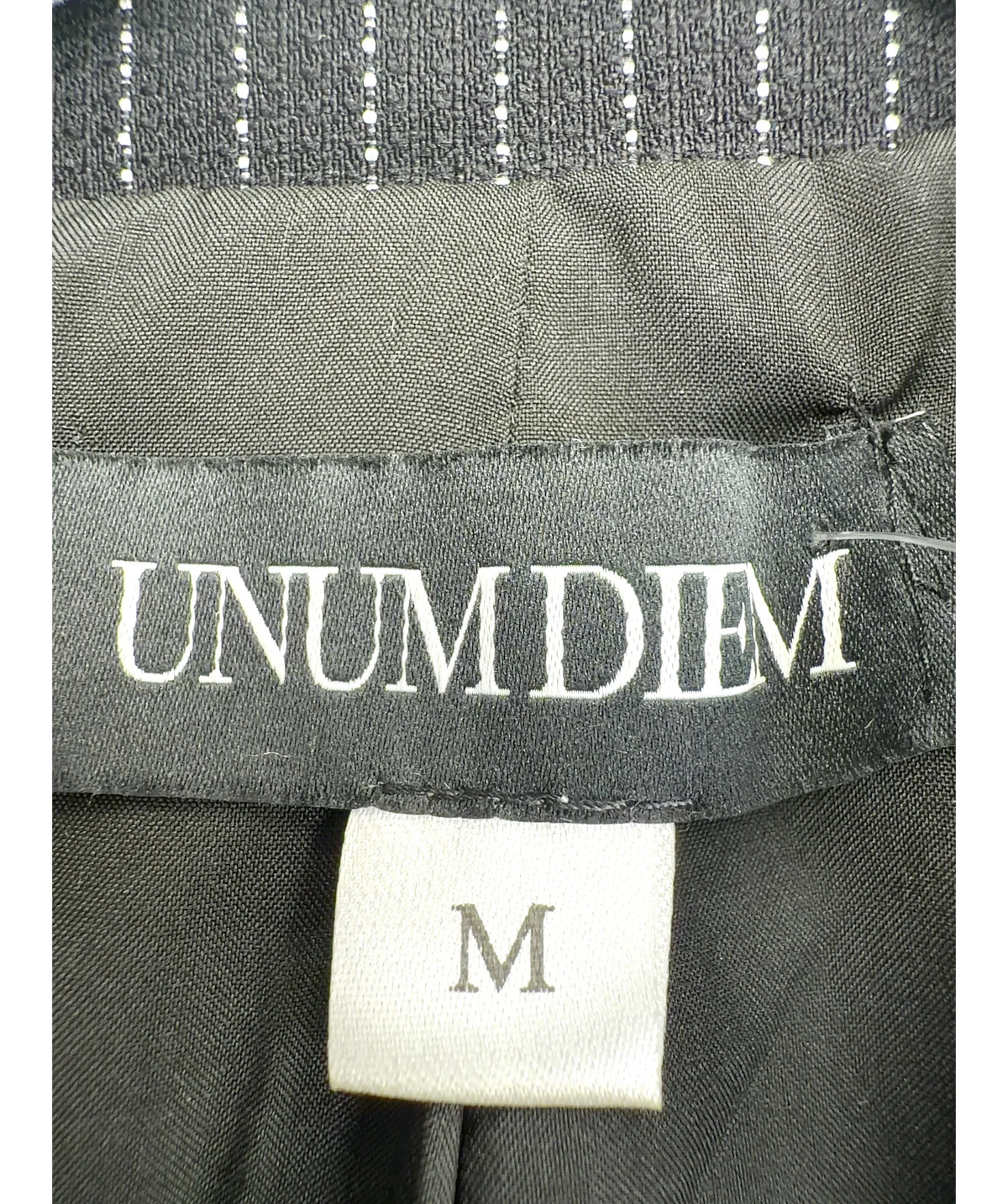 UNUM DIEM Black Gianna Sleeveless Blazer Dress, size UK M — detail