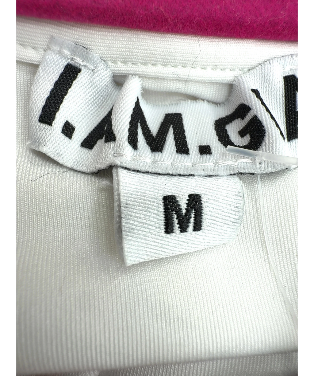 I AM GIA White Colour, size UK M — care label