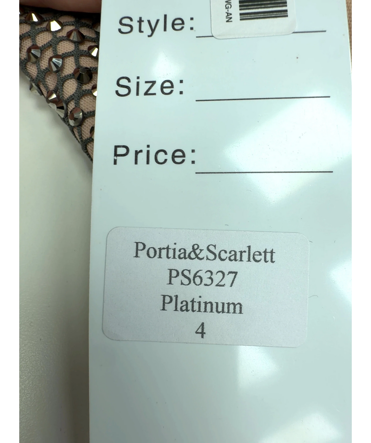 Portia & Scarlett champagne PS6327 Platinum evening gown, size UK 4 — care label
