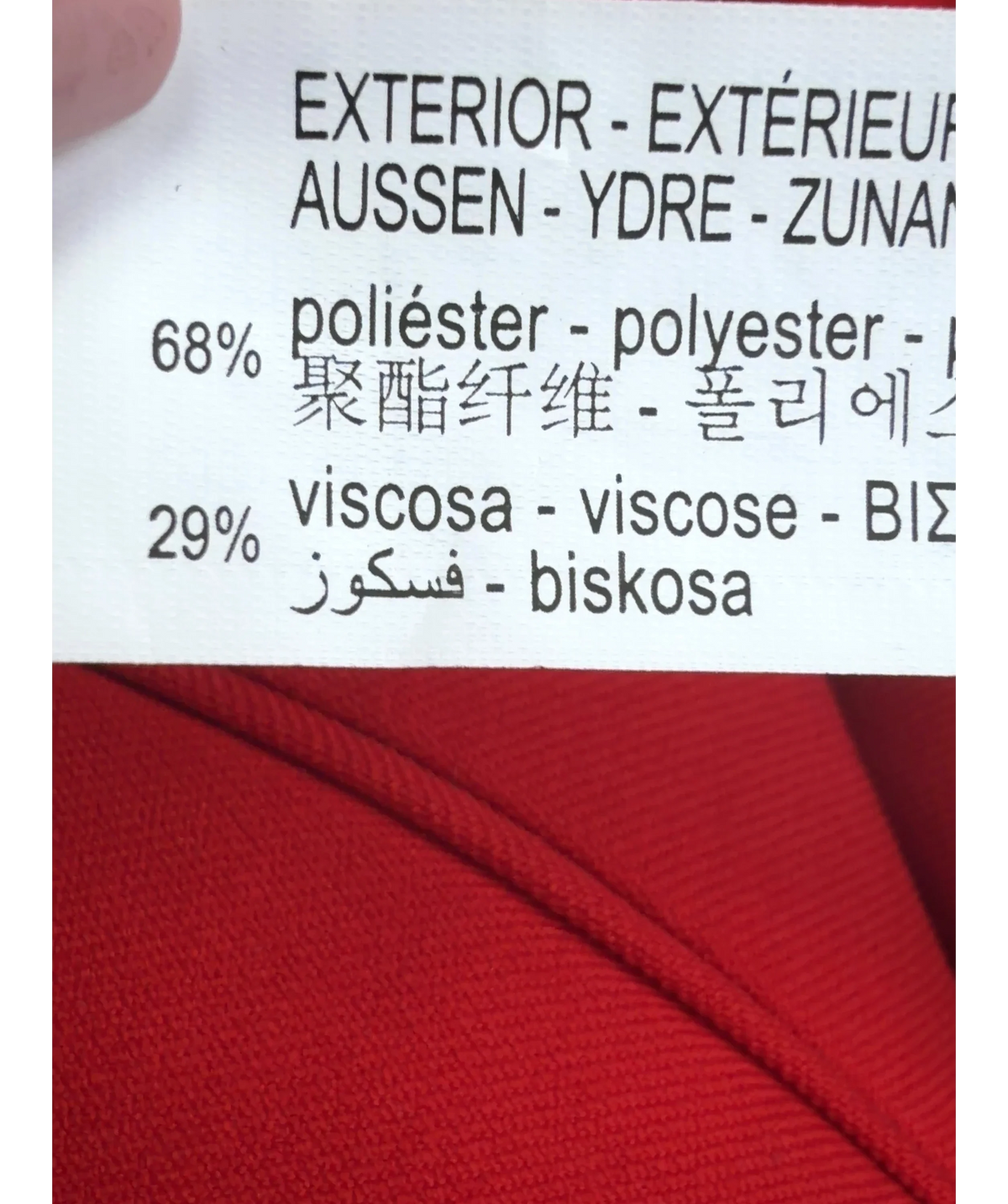 ZARA Red Colour, size UK L — label