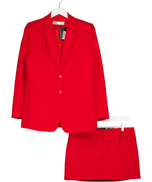 Zara Red Blazer and Skirt Set UK L / UK M