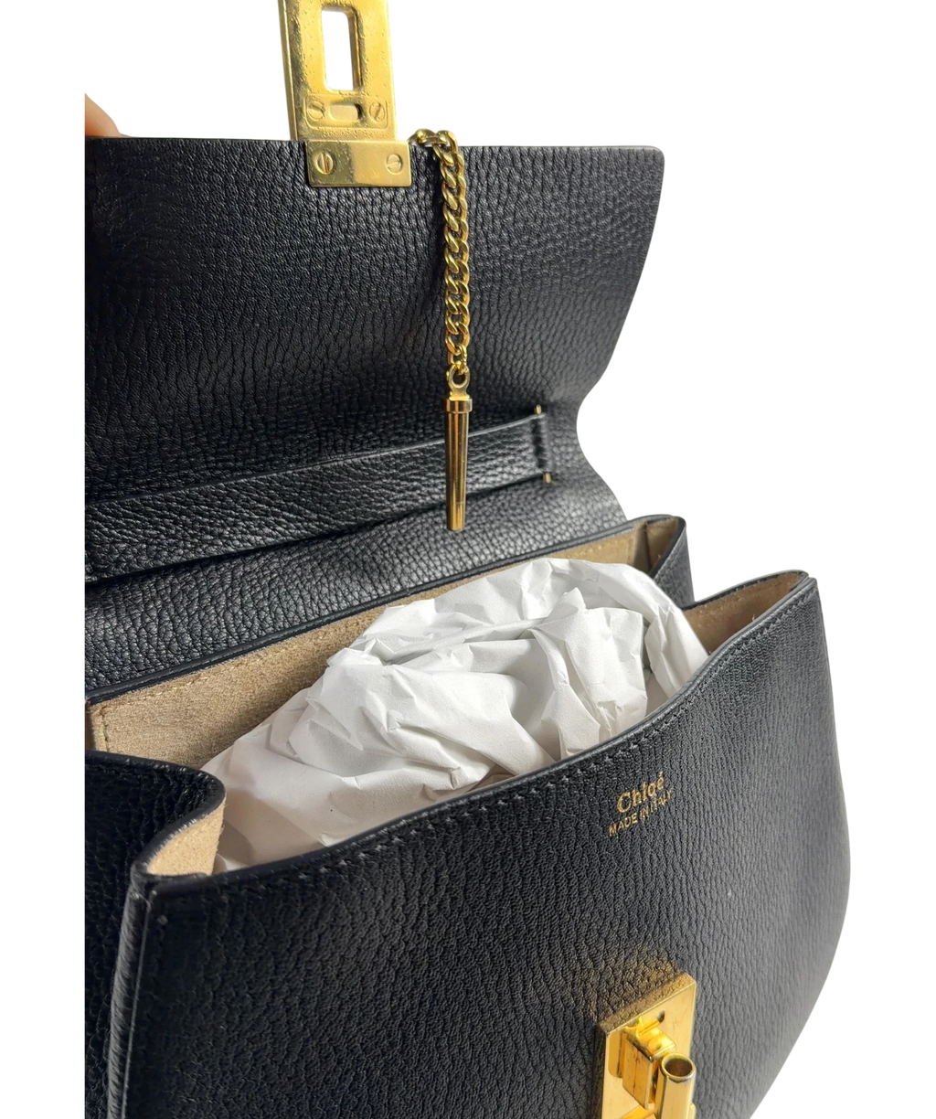 Chloé Black Drew Shoulder Bag — detail