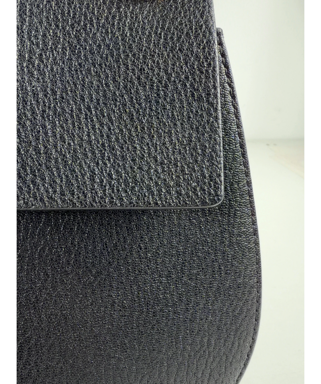 Chloé Black Drew Shoulder Bag — fabric detail