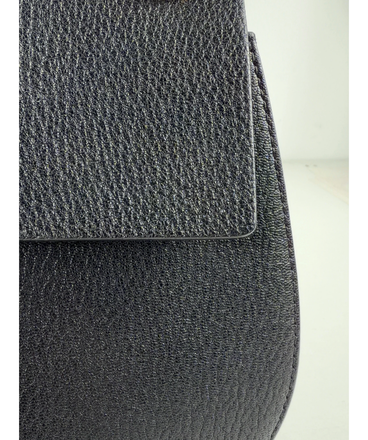 Chloé Black Drew Shoulder Bag — fabric detail