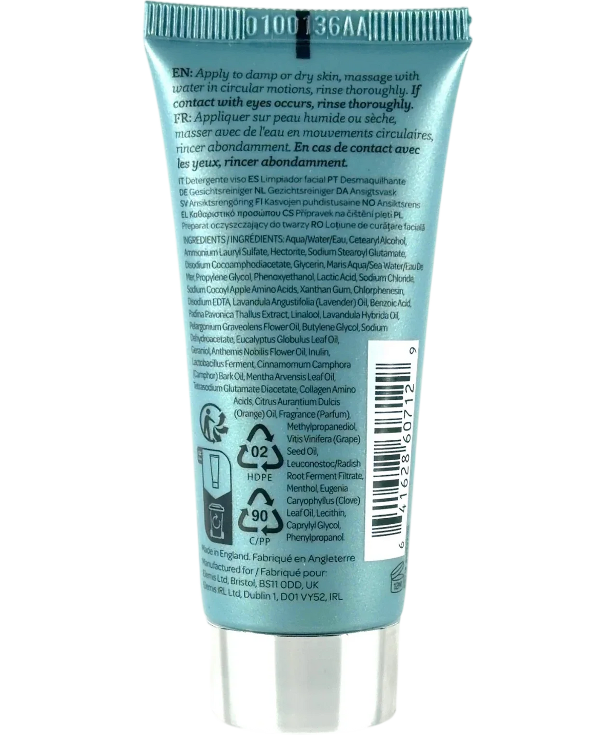 Elemis PRO-COLLAGEN HYDRATING CLEANSING MOUSSE, size 30ml — back
