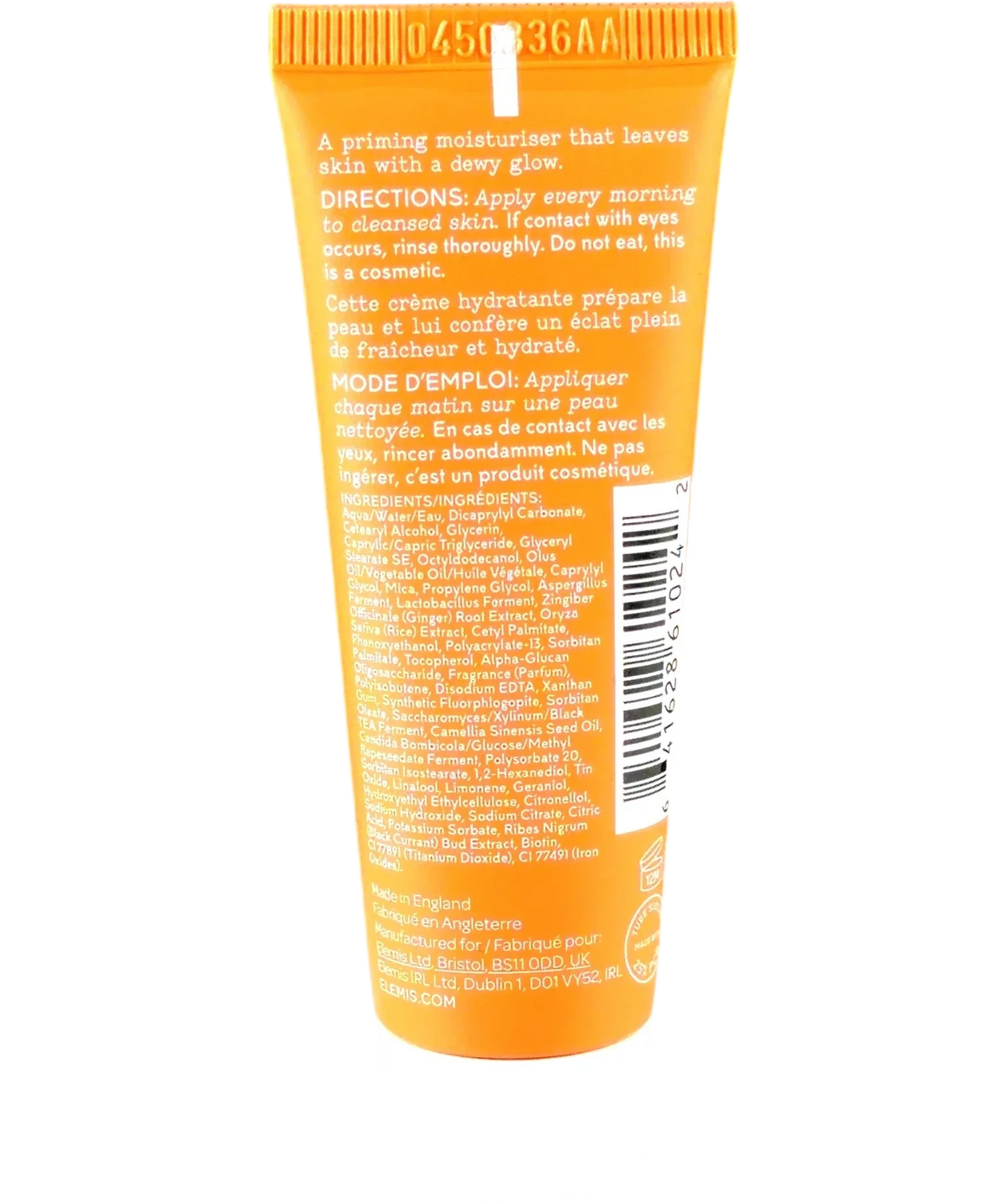 Elemis Superfood Glow Priming Moisturiser, size 20ml — back