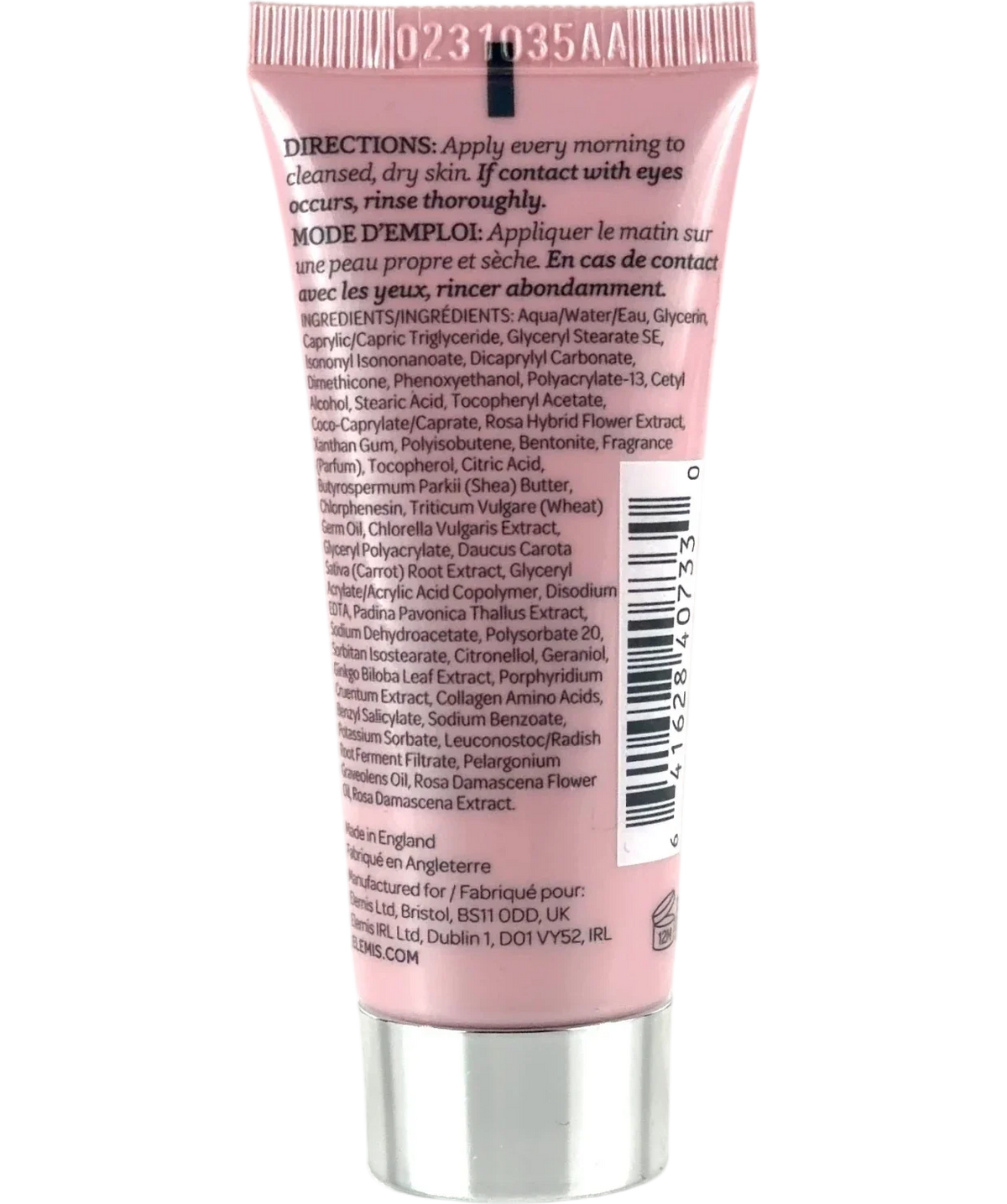 Elemis Pro-Collagen Rose Marine Cream, size 15ml — back