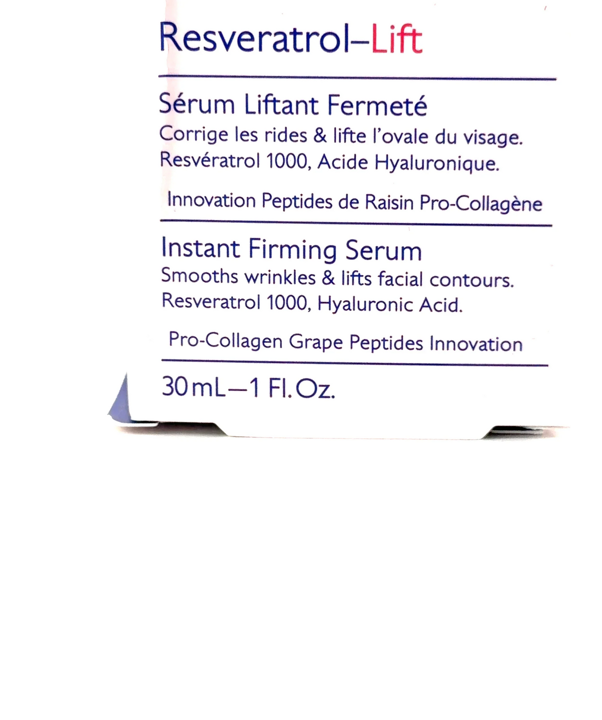 Caudalie Resveratrol-Lift, size 30ml — care label