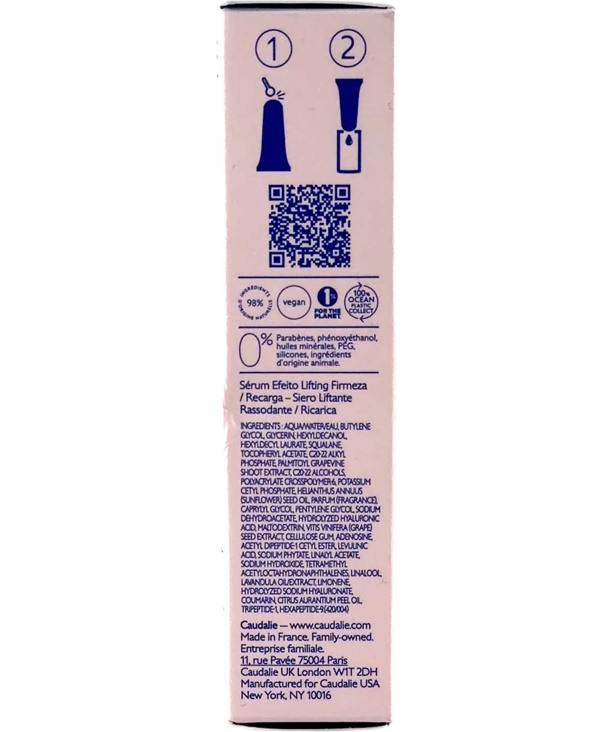 Caudalíe Resveratrol-Lift Instant Firming Serum Refill, size 30ml — back