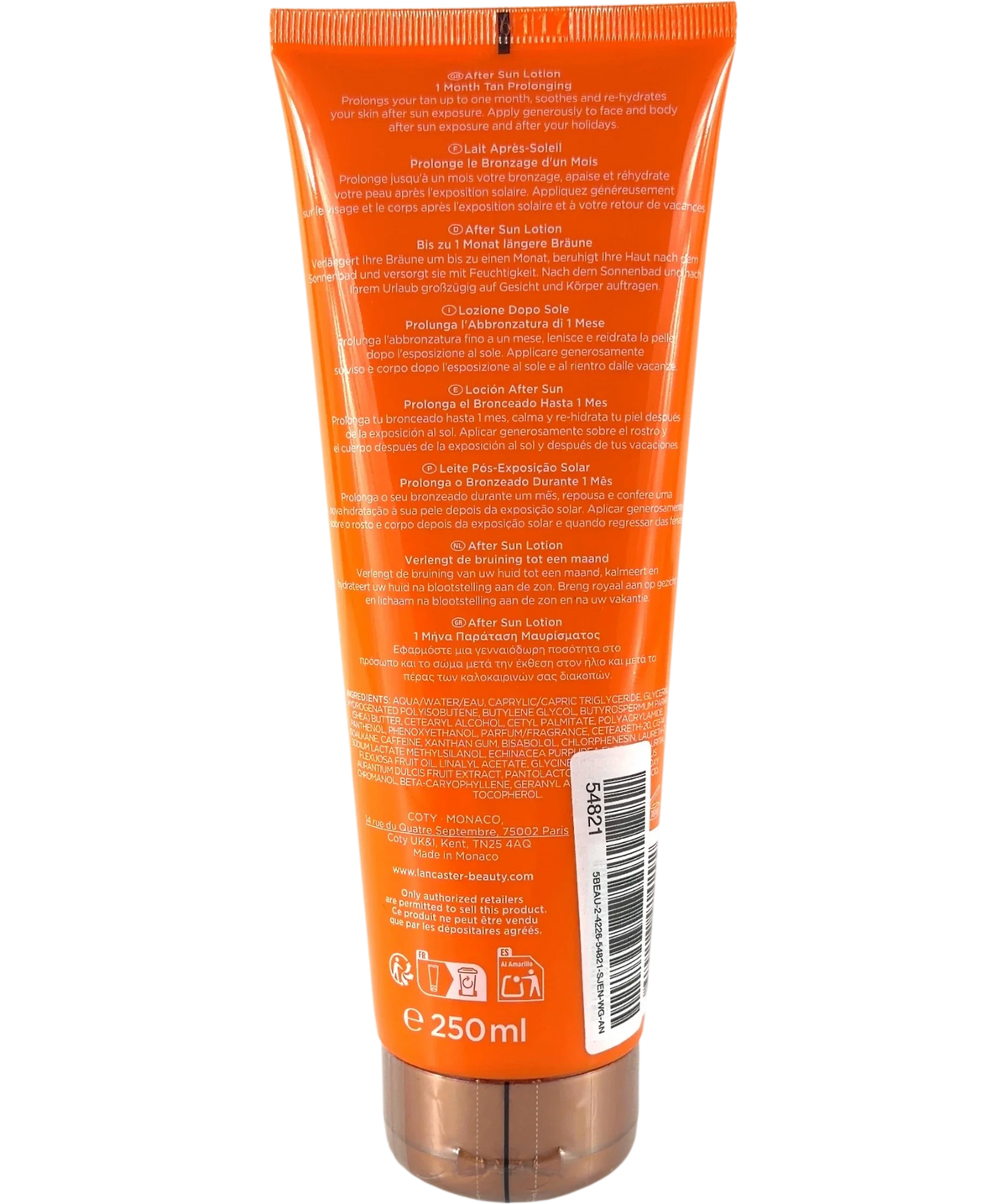 Lancaster Lancaster Golden Tan Maximizer After Sun Lotion 250ml, size 250ml — back