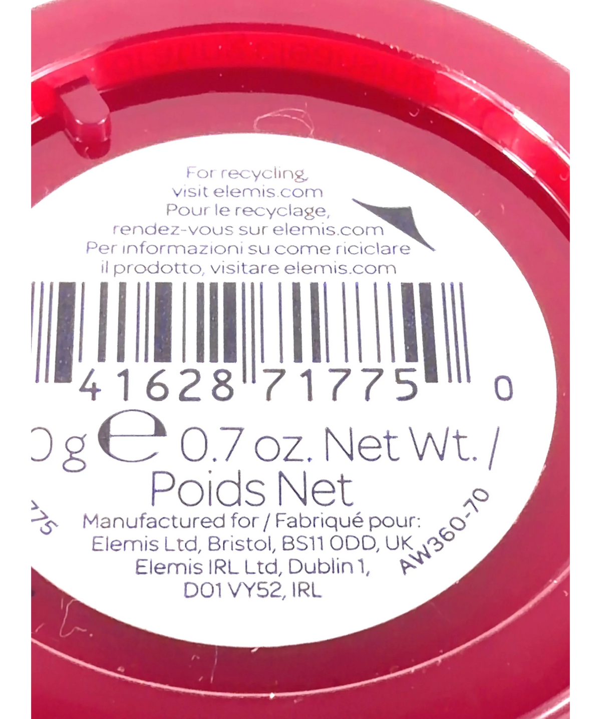 Elemis PRO-COLLAGEN BLACK CHERRY CLEANSING BALM, size 20g — fabric detail