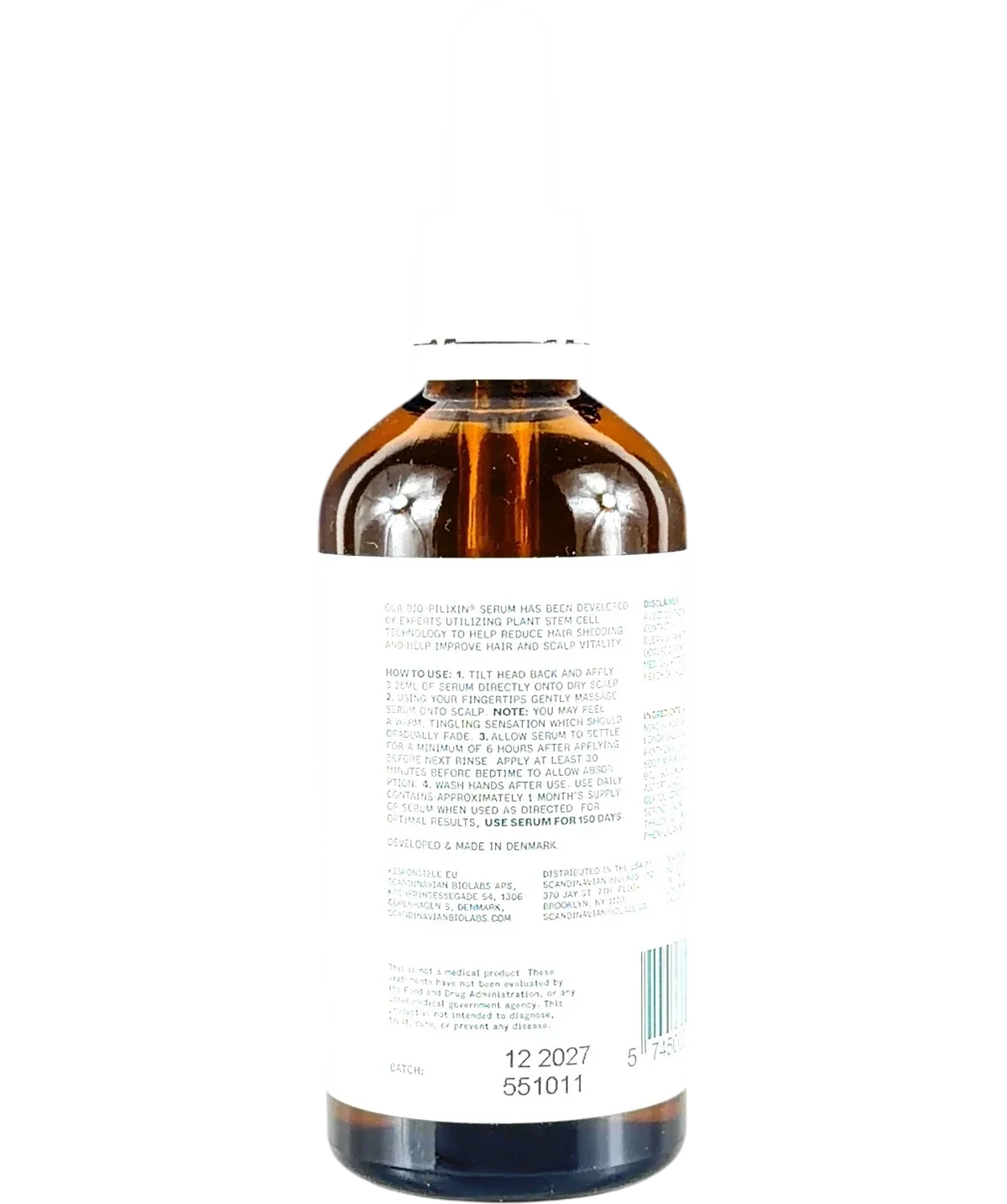 Scandinavian Biolabs BIO-PILIXIN SERUM, size 100ml — back