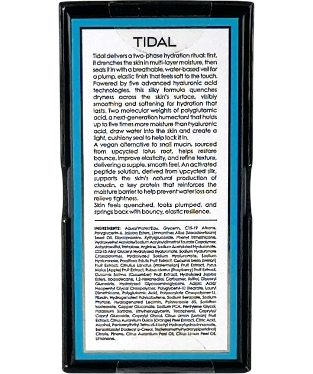 Sunday Riley Tidal Deep Hydration and Plumping Serum, size 30ml — back