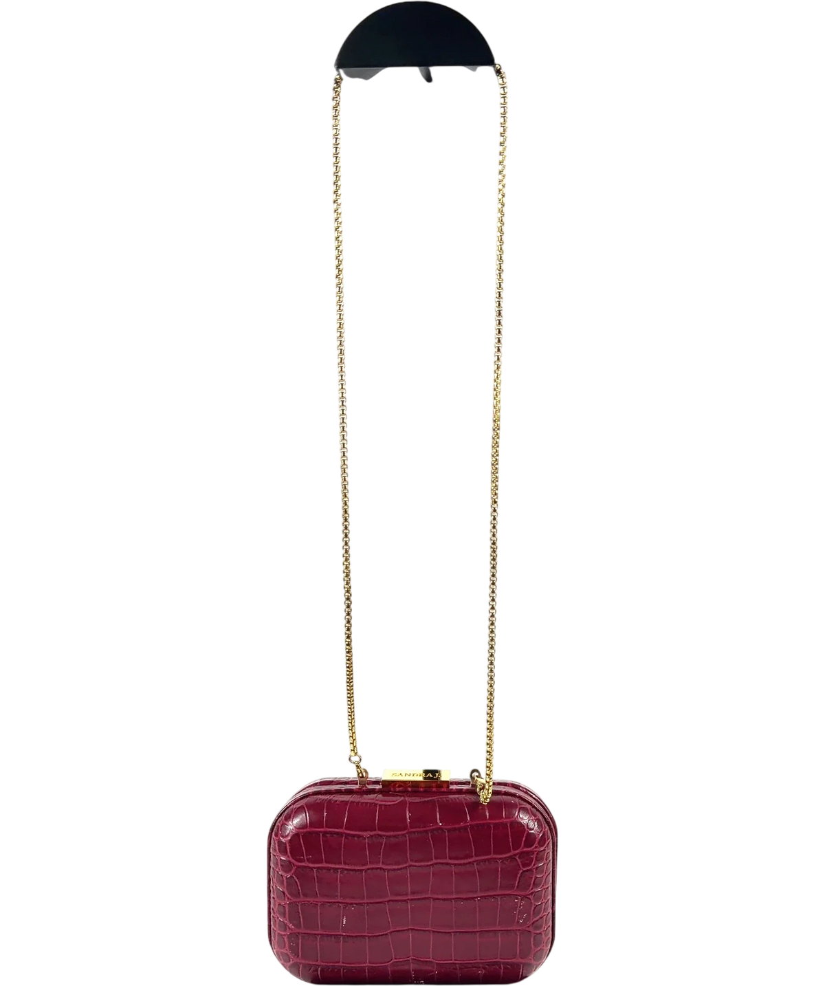 Sandra J. burgundy Sylvana Clutch — front